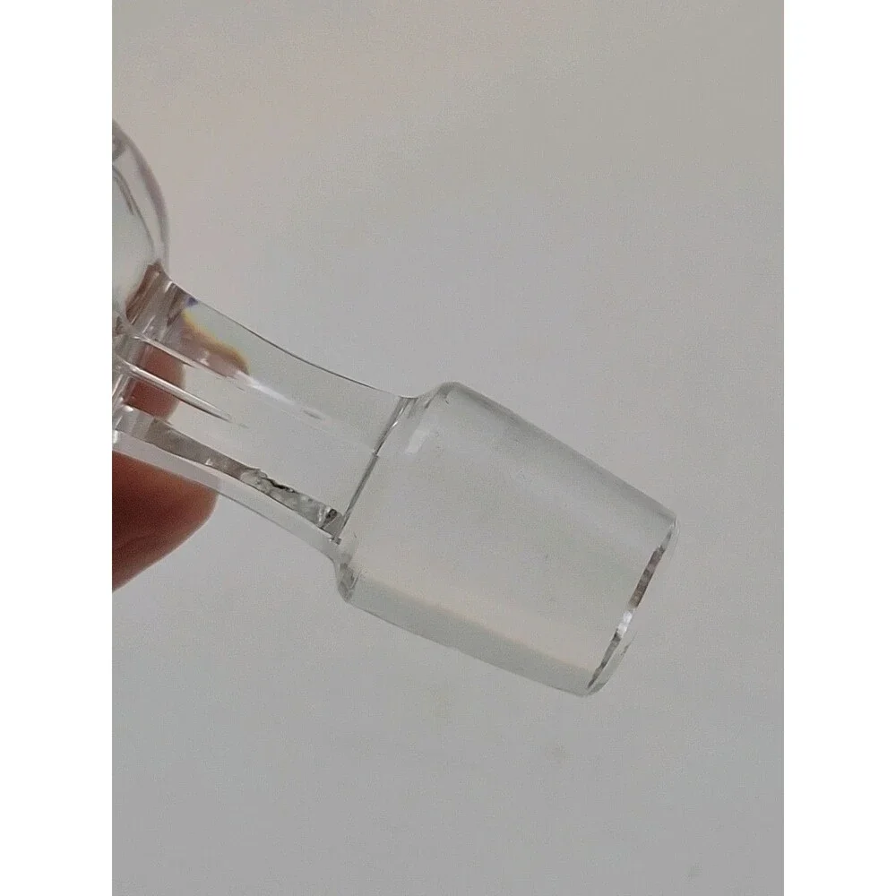 Vintage Replacement Cut Crystal Round Decanter Stopper Only Flowers Etched